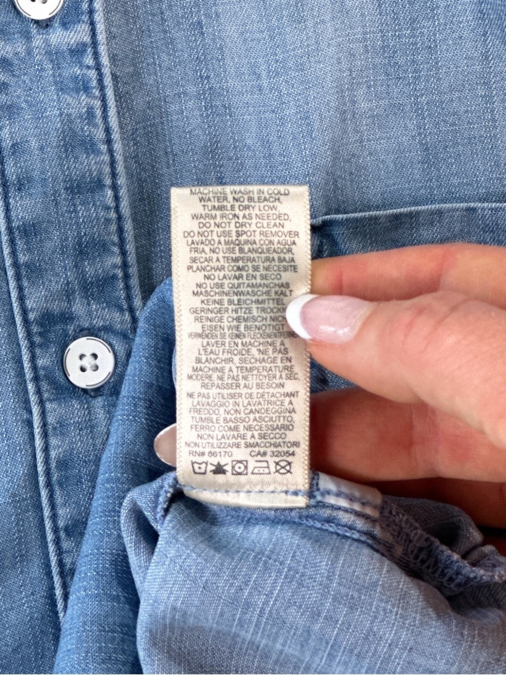 cloth & stone Light Blue Denim Button-Down Shirt - Picture 5 of 10